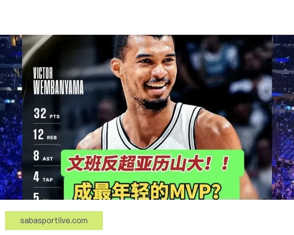 文班亚马再谈MVP目标 湖人若两胜雷霆或助其超越SGA
